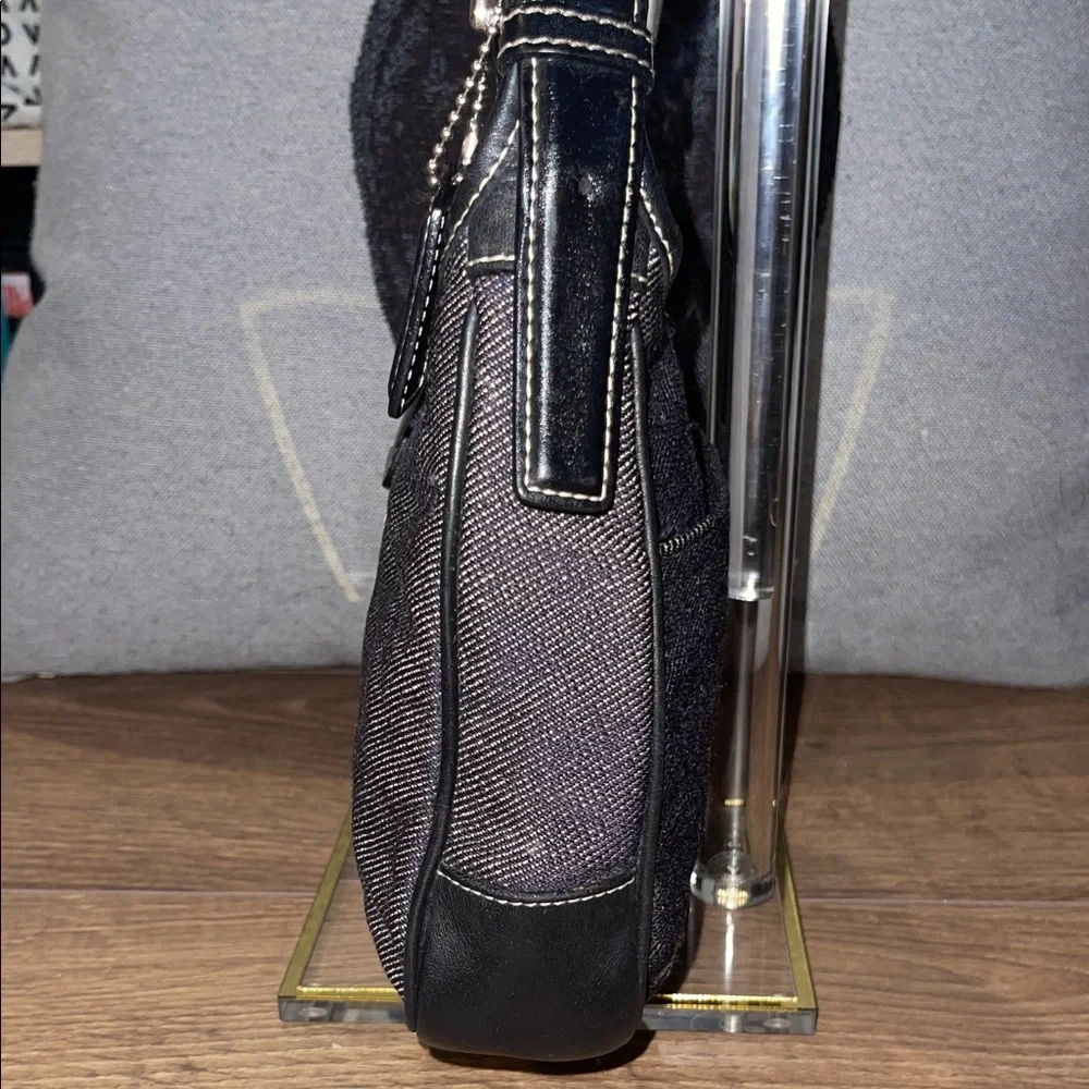 Coach Hampton Hobo black denim/leather